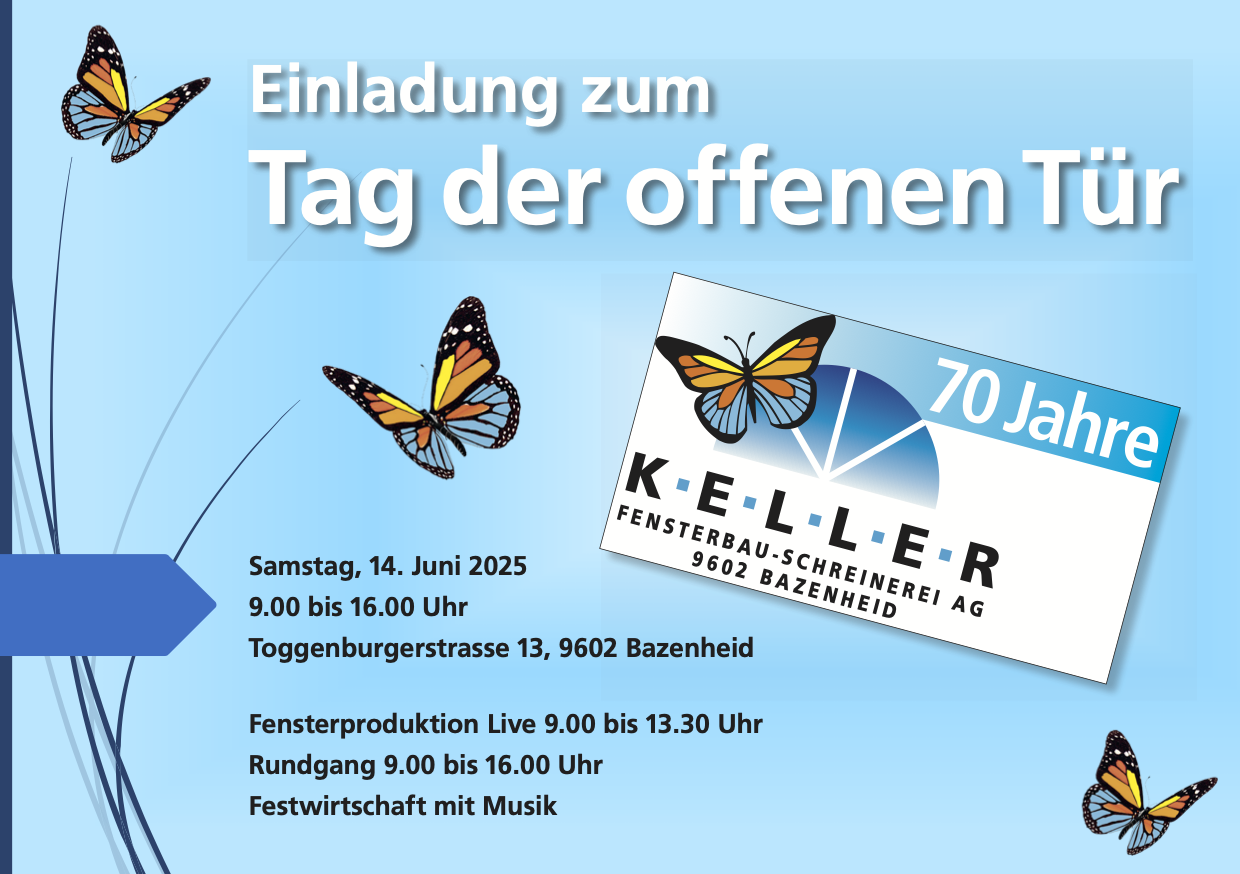 Flyer 70 Jahre Keller Fensterbau